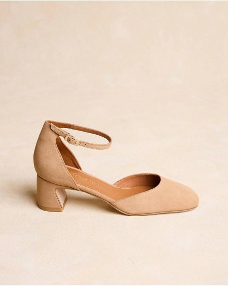 Polín Et Moi Beige Heels Women Mary Jane Kaia