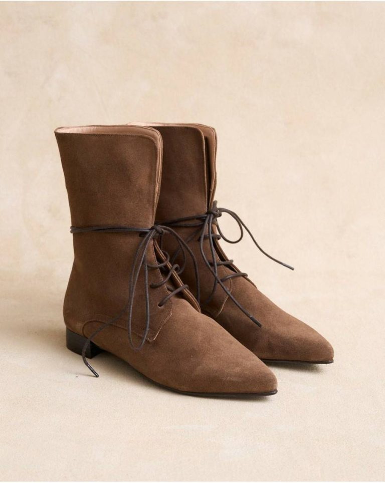 Polín Et Moi Camel Redina Laces Boots Women Footwear - Image 2