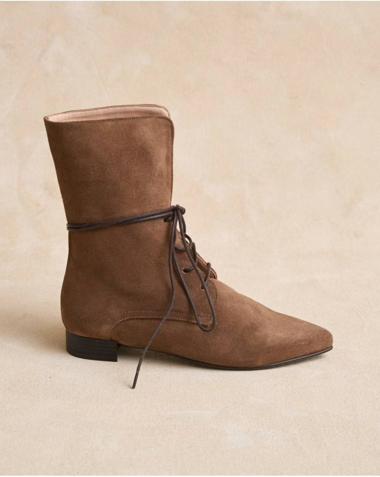 Polín Et Moi Camel Redina Laces Boots Women Footwear - Image 4