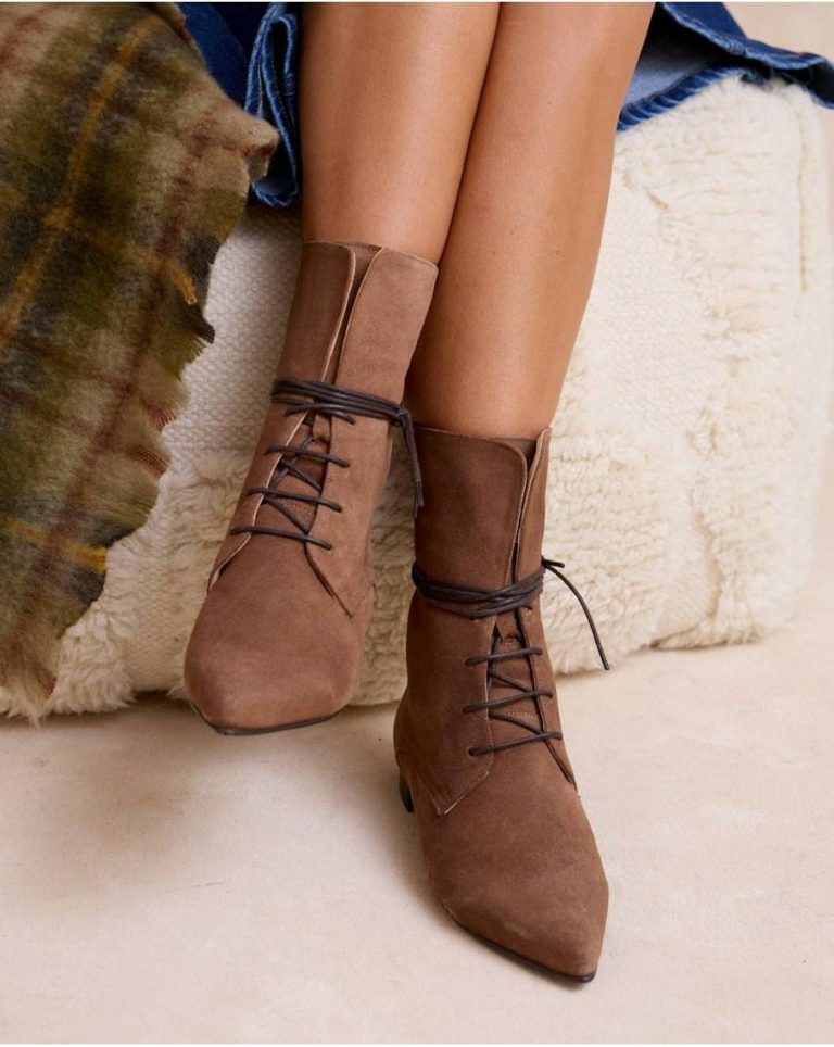 Polín Et Moi Camel Redina Laces Boots Women Footwear - Image 5