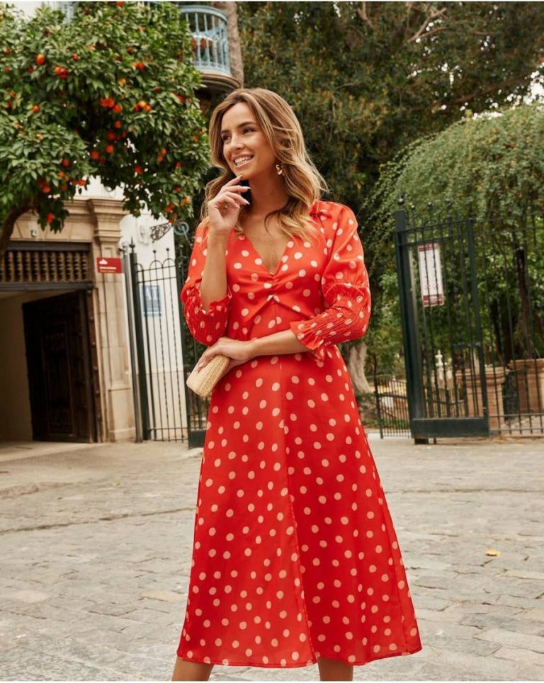 Polín Et Moi Dresses Luka Dot Dress Lily Red Women - Image 4
