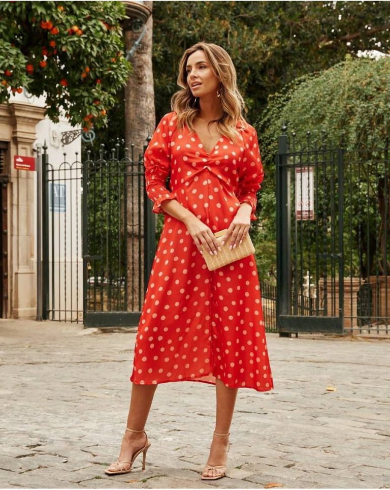 Polín Et Moi Dresses Luka Dot Dress Lily Red Women