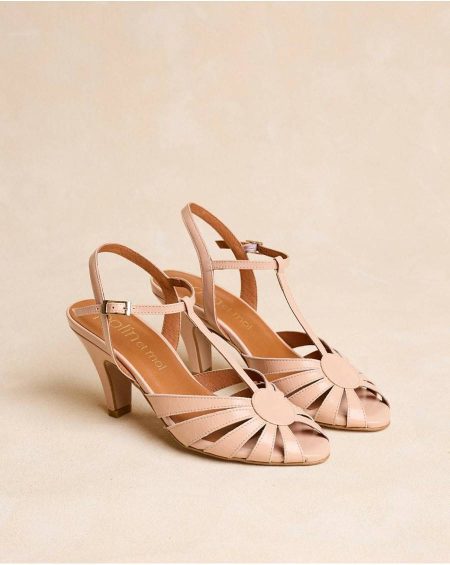 Polín Et Moi Heels Nude Livia Knot Sandal Women
