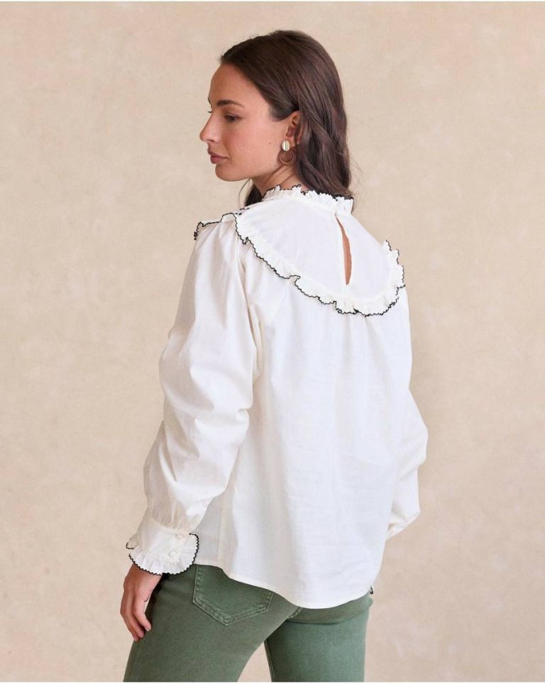 Polín Et Moi Indiana Collar Blouse Women White Blouses And Shirts - Image 2