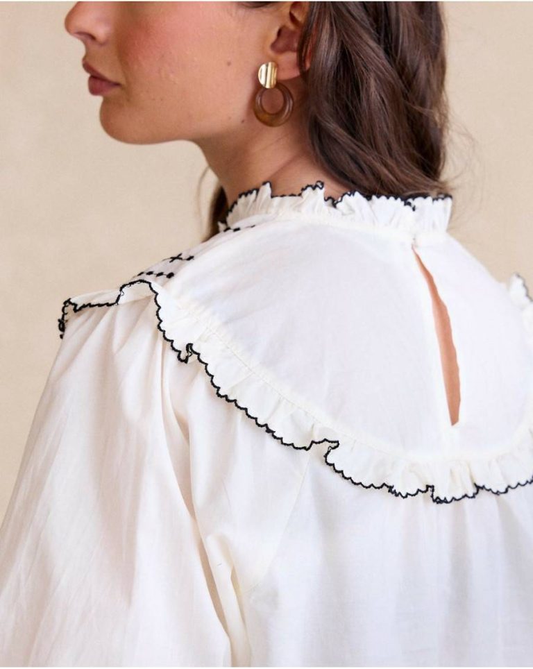 Polín Et Moi Indiana Collar Blouse Women White Blouses And Shirts - Image 3