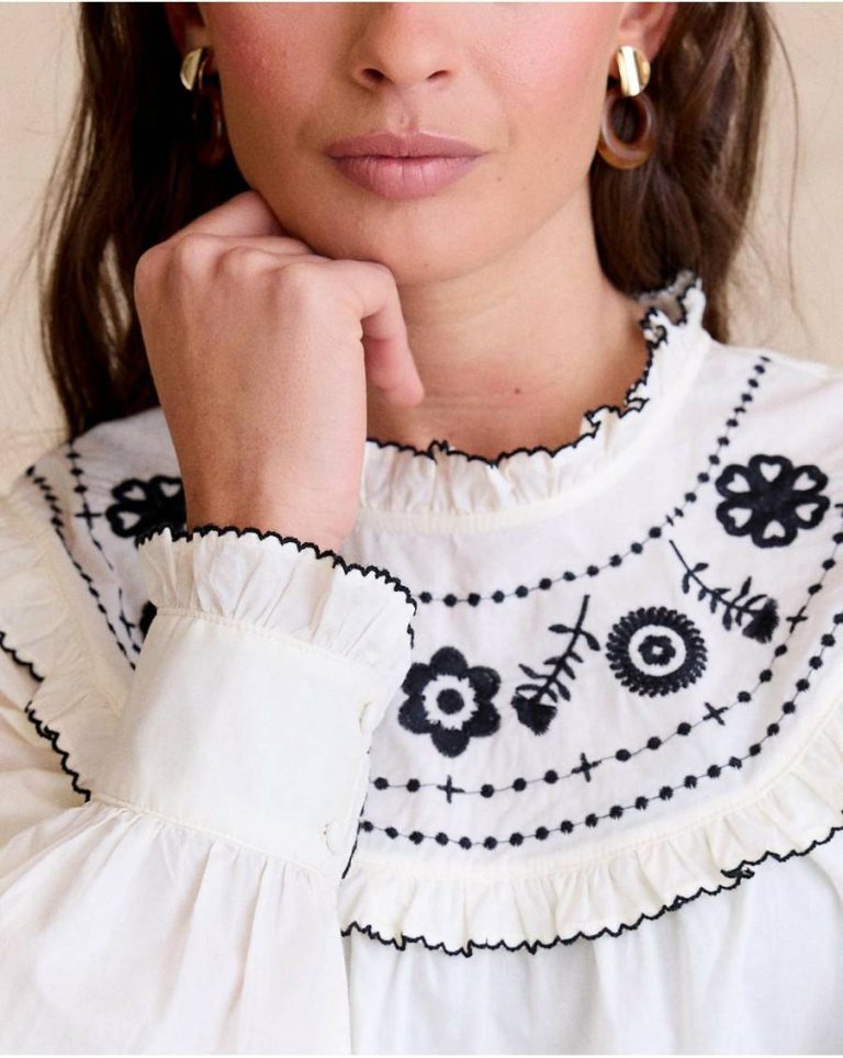 Polín Et Moi Indiana Collar Blouse Women White Blouses And Shirts - Image 5