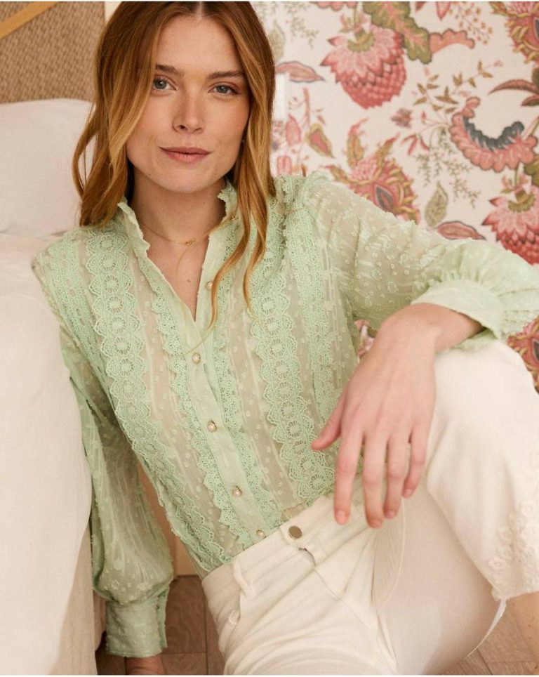 Polín Et Moi Mint Blouses And Shirts Women Plumeti Cali Shirt