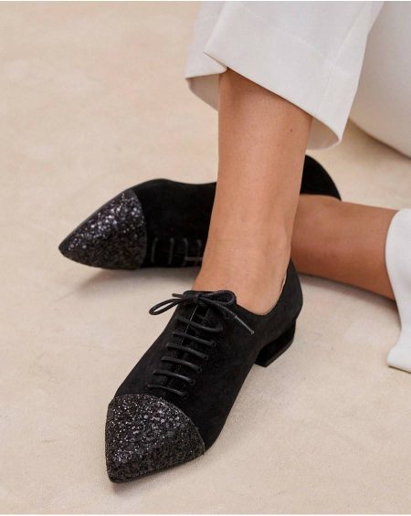 Polín Et Moi Mirenia Lace-Up Moccasin Women Black Footwear