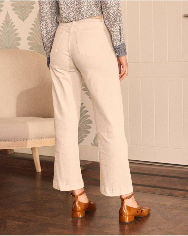 Polín Et Moi Renata Denim Pants Trousers Women Beige - Image 3