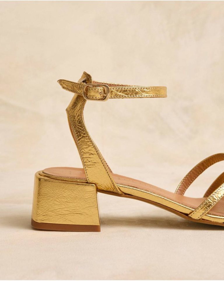 Polín Et Moi Sandals Women Dorani Strappy Sandal Gold - Image 3