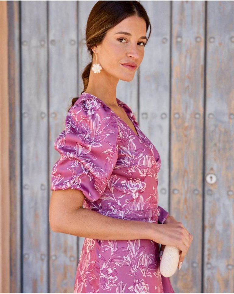 Polín Et Moi Violet Neckline Dress Maternity Bougainvillea Women - Image 4