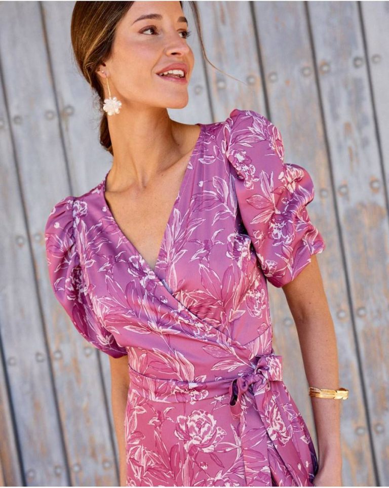 Polín Et Moi Violet Neckline Dress Maternity Bougainvillea Women - Image 5