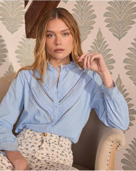 Polín Et Moi Women Alex Embroidery Blouse Celestial Blouses And Shirts