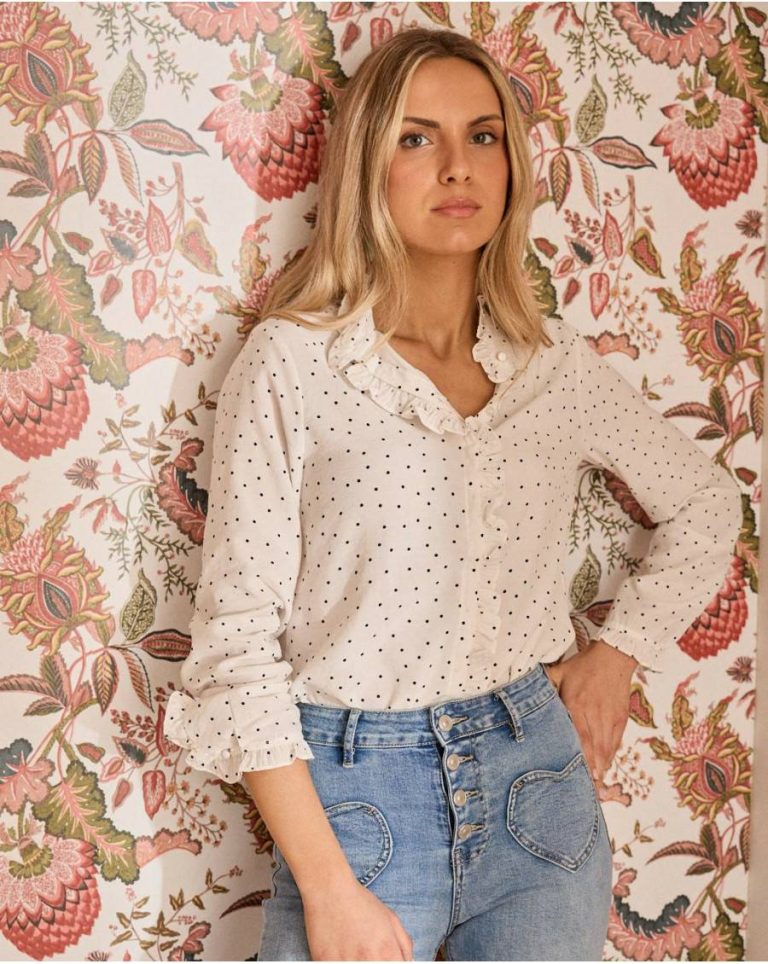 Polín Et Moi Women Anina Polka Dot Blouse Blouses And Shirts Raw - Image 4