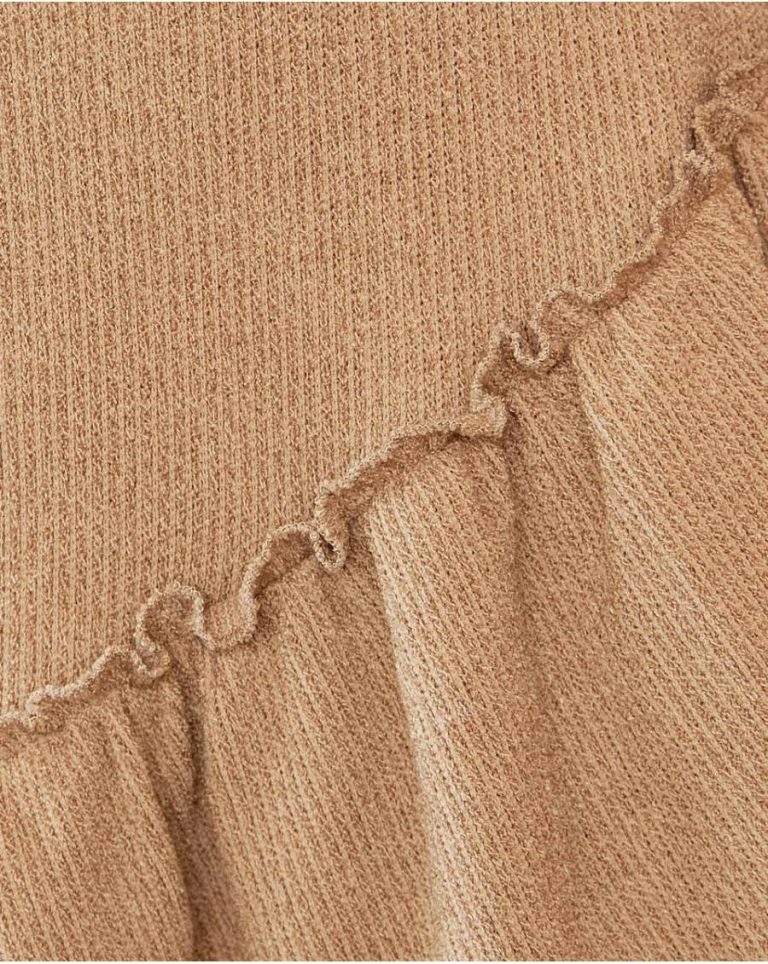 Polín Et Moi Women Camel Briseida Ruffle Dress Dresses - Image 5