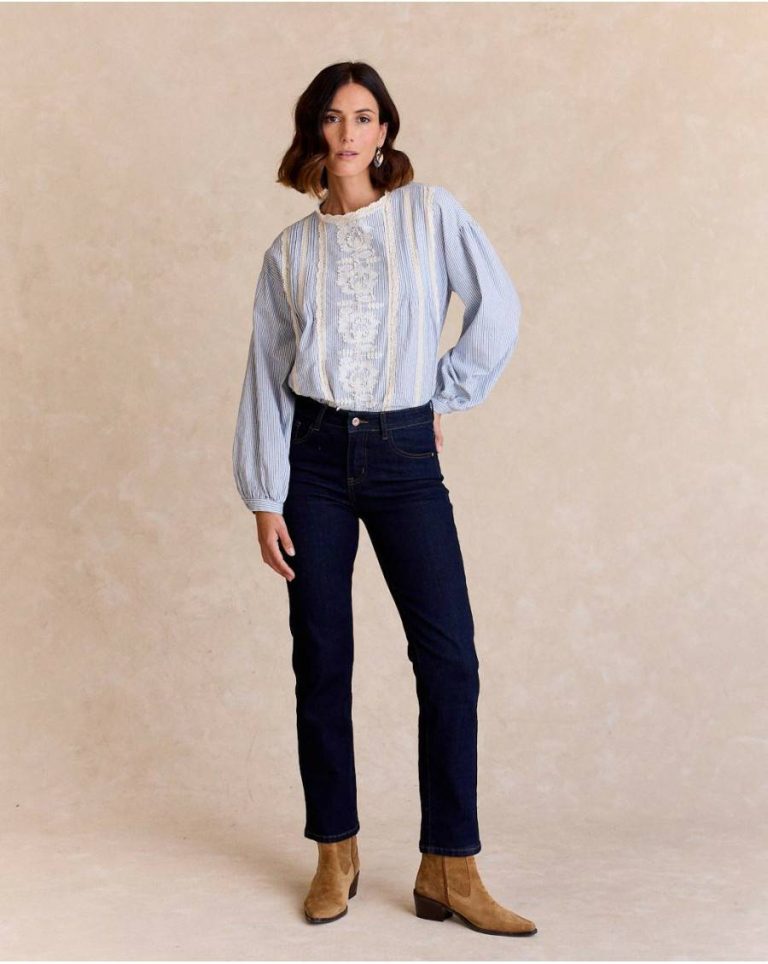 Polín Et Moi Women Celestial Blouses And Shirts Simona Striped Shirt - Image 4