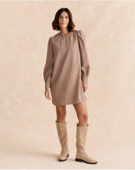 Polín Et Moi Women Milen Short Dress Dresses Taupe
