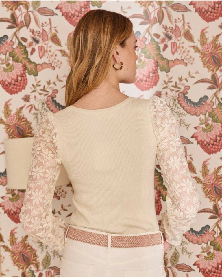 Polín Et Moi Women T-Shirts And Tops Top Knitted Flora Raw - Image 5