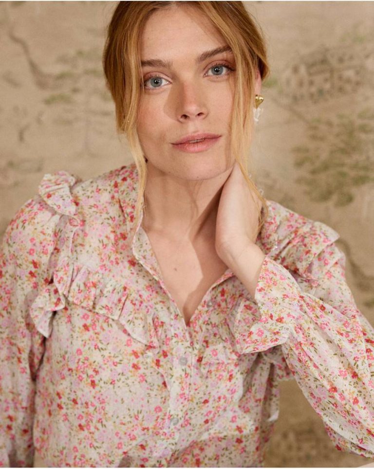 Polín Et Moi Women Water Green Blouses And Shirts Orian Ruffled Blouse - Image 4