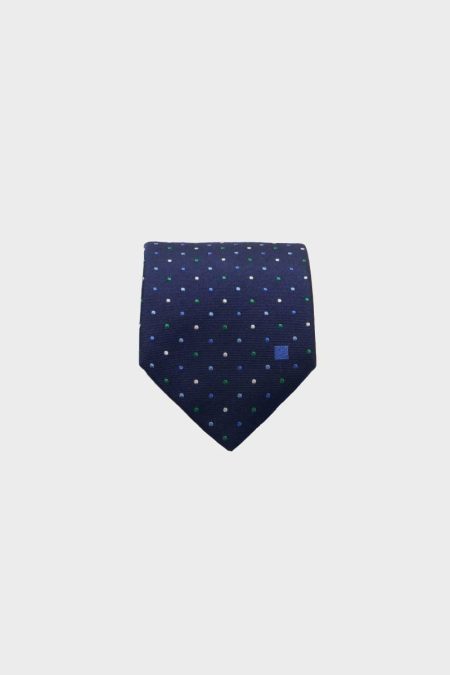 Polka Dots Silk Tie Men Purificacion Garci Ties Ink Blue/Multicolour