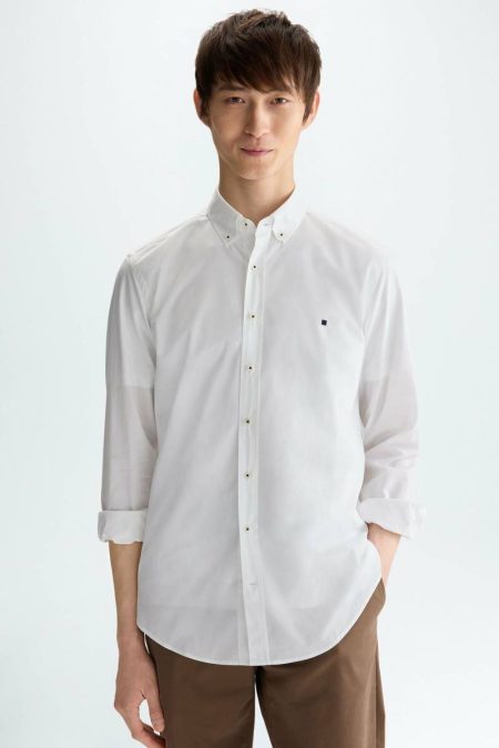 Poplin Shirt White Men Shirts Purificacion Garci