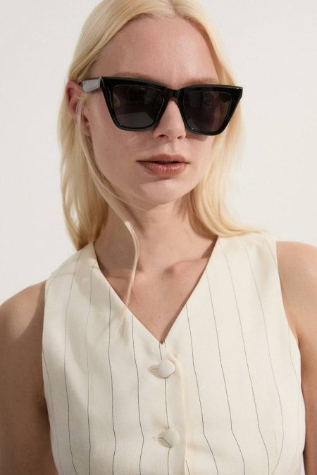 Premium Linen Viscose Pinstripe Tailored Vest Tailoring Stripe Women Karen Millen