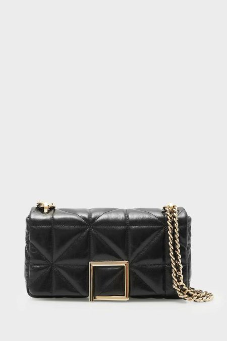 Purificacion Garci Black Women Homenaje Acolchado Cross Body Bag Shoulder Bags