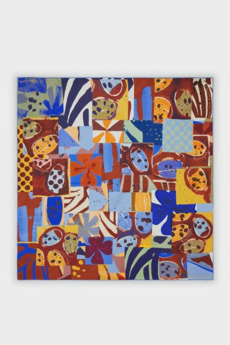 Purificacion Garci Blue Catarinas 90 Silk Scarf Women Scarves