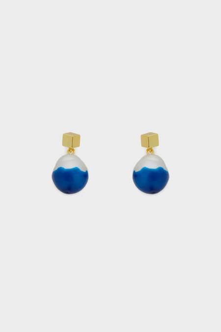 Purificacion Garci Blue Vermeer Earings Pearl Women