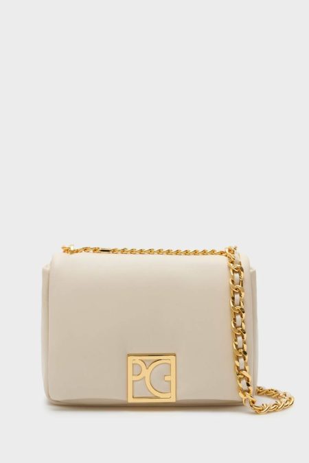 Purificacion Garci Calla Lily White Shoulder Bags Homenaje Acolchado Shoulder Bag Women