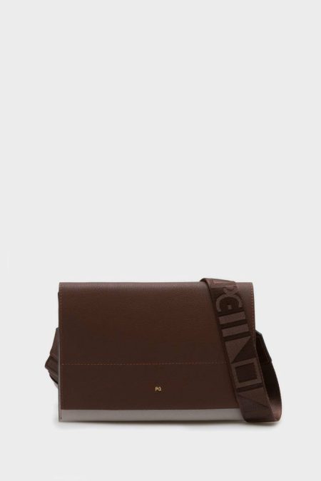 Purificacion Garci Crossbody Bags Dark Brown Tándem Flap Shoulder Bag Women