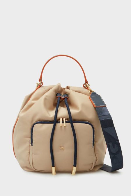 Purificacion Garci Crossbody Bags Women Nylon Cross Body Bucket Bag Gardenia