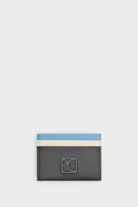 Purificacion Garci Homenaje Acolchado Leather Card Holder Card Holders And Coin Purses Women Iron Grey