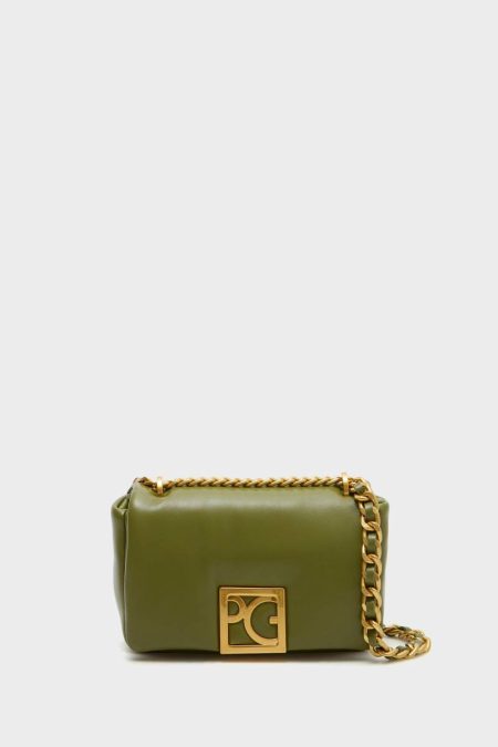 Purificacion Garci Light Khaki Green Homenaje Acolchado Crossbody Bag Shoulder Bags Women