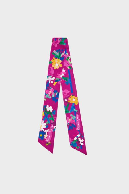 Purificacion Garci Magenta Women Bohemia Silk Skinny Scarves