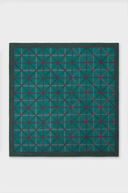 Purificacion Garci Men Scarves Green/Burgundy Origami 53 Cotton Bandana