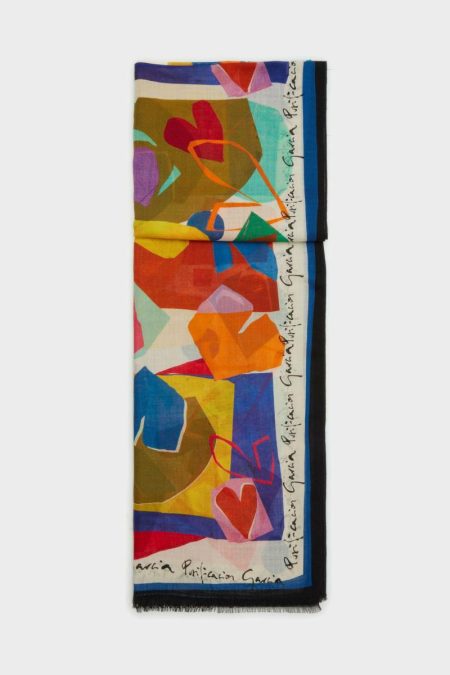 Purificacion Garci Multicolor Scarves Lovers Wool Scarf Women