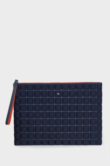 Purificacion Garci Navy Pouches And Wash Bags Women Choco Pg Large Pouch