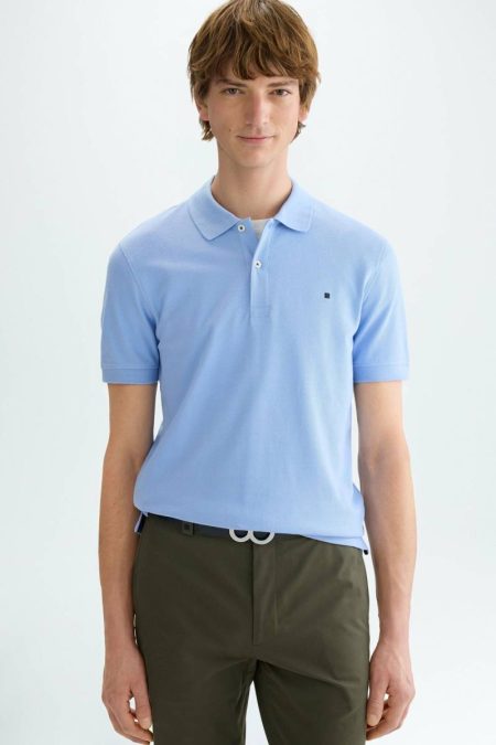 Purificacion Garci Polo Shirts Piqué Polo Shirt Men Sky Blue