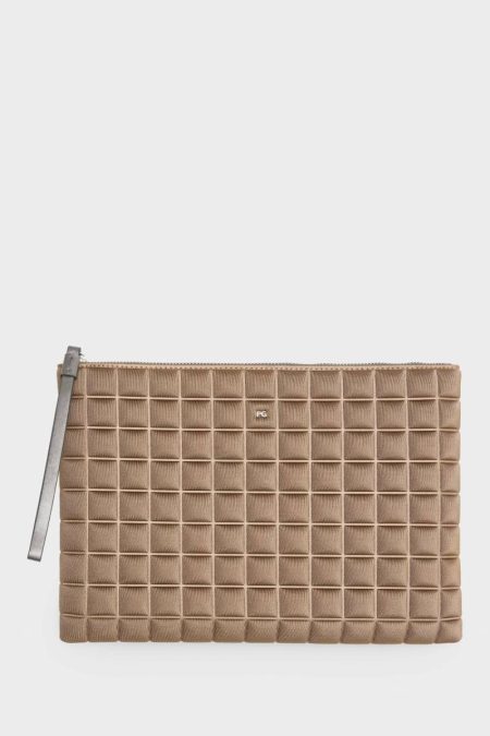 Purificacion Garci Pouches And Wash Bags Taupe Choco Pg Neoprene Pouch Women