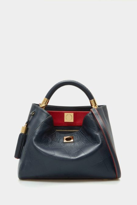 Purificacion Garci Samburu Handbag Navy Handbags Women