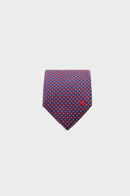 Purificacion Garci Ties Polka Dots Geometric Motifs Silk Tie Red/Blue Men