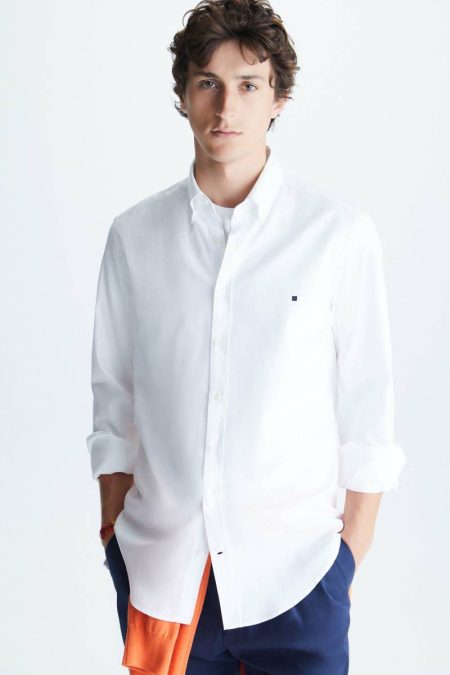 Purificacion Garci White Shirts Men Pg Tape Twill Shirt
