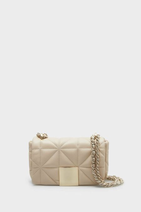 Purificacion Garci White Shoulder Bags Homenaje Acolchado Cross Body Bag Women