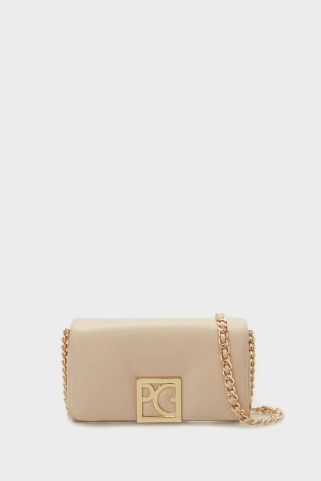 Purificacion Garci Women Beige Homenaje Acolchado Clutch Crossbody Bags