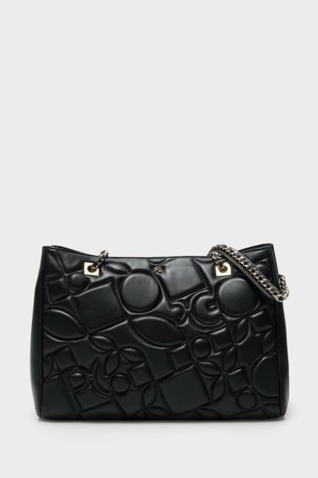 Purificacion Garci Women Black Homenaje Acolchado Shoulder Bag Shoulder Bags