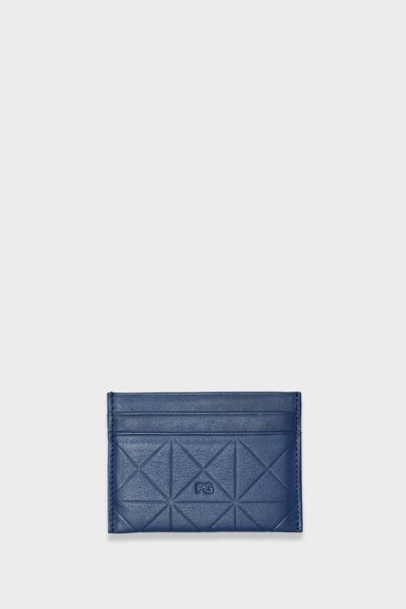 Purificacion Garci Women Blue Pg Cube Leather Card Holder Card Holders And Coin Purses