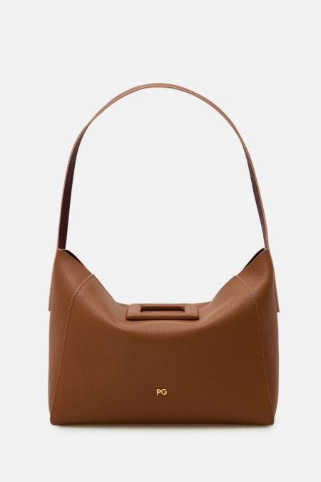 Purificacion Garci Women Marco Shoulder Bag Toffee Shoulder Bags