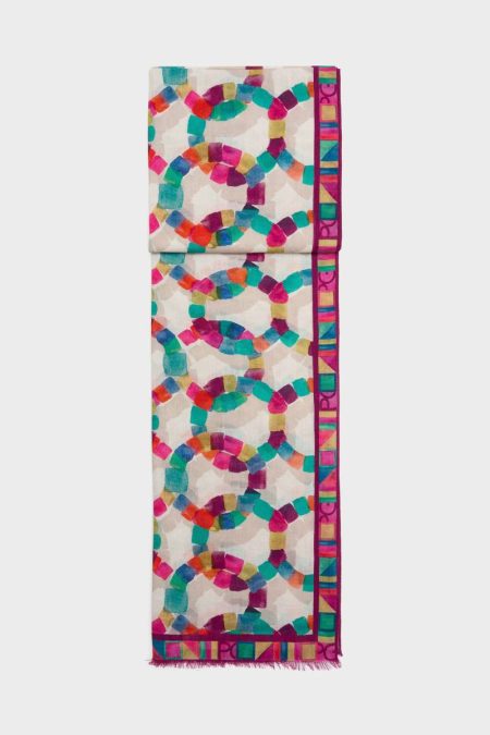 Purificacion Garci Women Multicolor Afric8 Wool Scarf Scarves