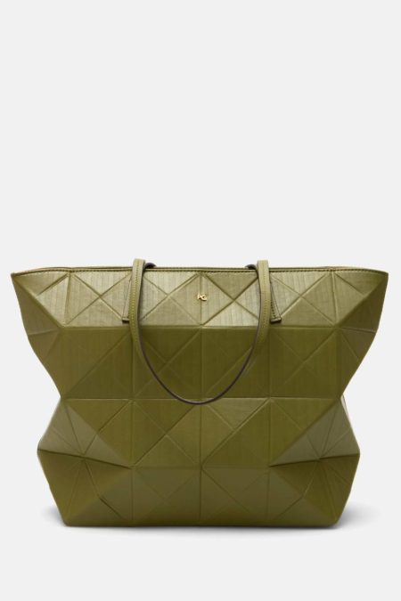 Purificacion Garci Women Origami Zipped Shoulder Bag Green Shoulder Bags